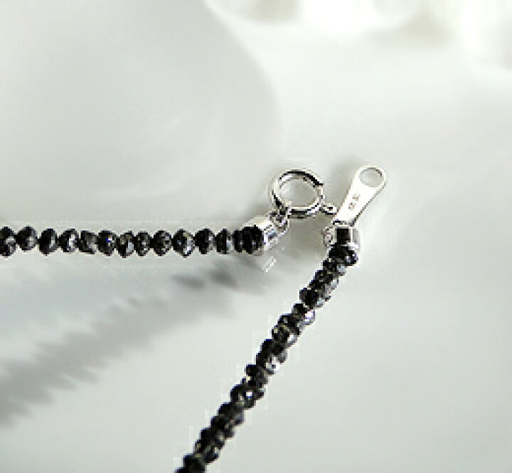 楽天市場】K18WG ブラックダイヤ ネックレス 15.0ct 品質保証書付 18k  