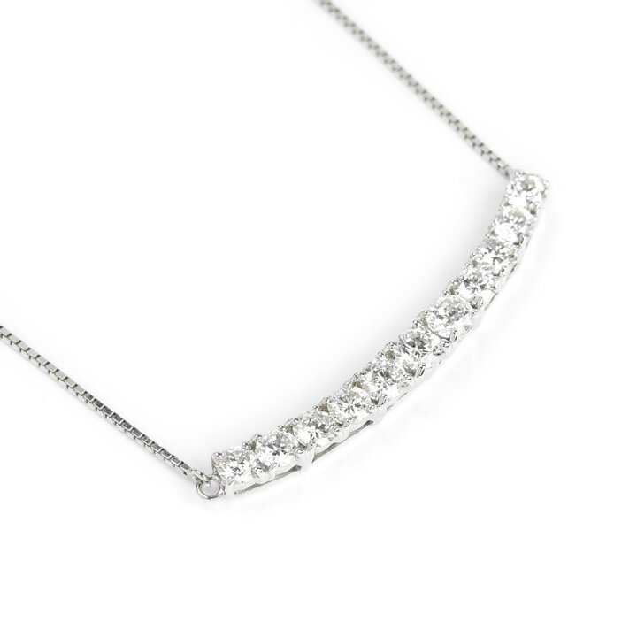 楽天市場】K18 1.0ct ダイヤモンド ラインネックレス D SI2 Excellent  