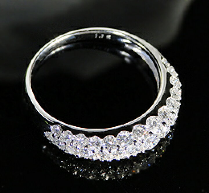 楽天市場】K18 ダイヤモンド パヴェ リング 1.0ct 指輪 1カラット 