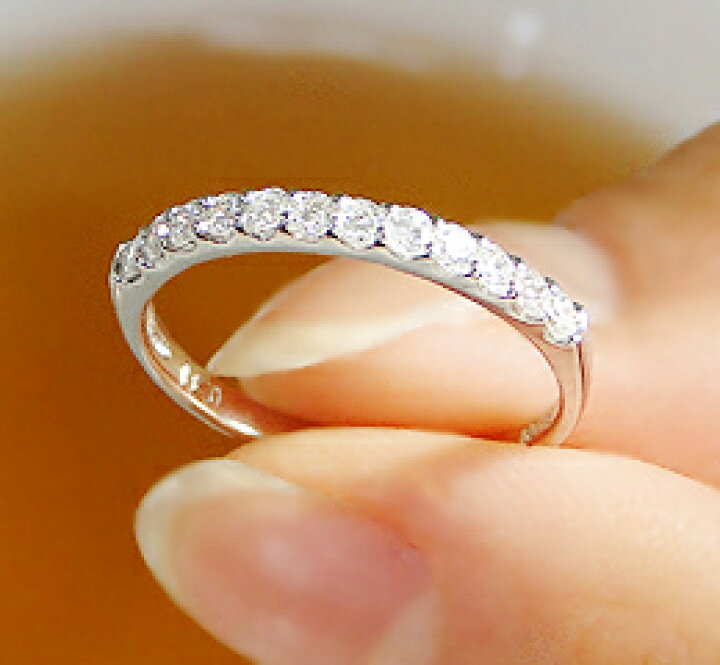 楽天市場】ダイヤモンド ハーフエタニティ リング 0.3ct K18 プラチナ 