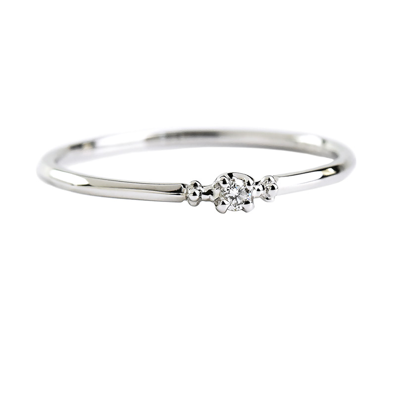 一粒ダイヤモンド リング Pt950 ハードプラチナ ダイヤ 指輪 シンプル 可愛い 華奢 重ねづけ アクセサリー ジュエリー ソリティア |  ＶＥＮＥＺＩＡ