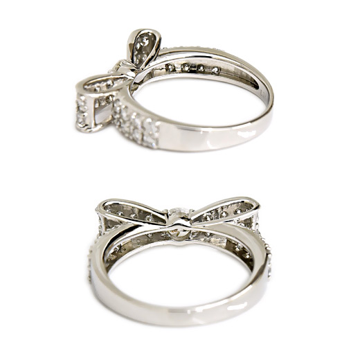 リボンリング 幸せリボンのダイヤモンドリング 1.0ct K18 ゴールド ダイヤ リング 指輪 モチーフ リボン 18k 18金 レディース  ジュエリー アクセサリー 品質保証書付 | ＶＥＮＥＺＩＡ
