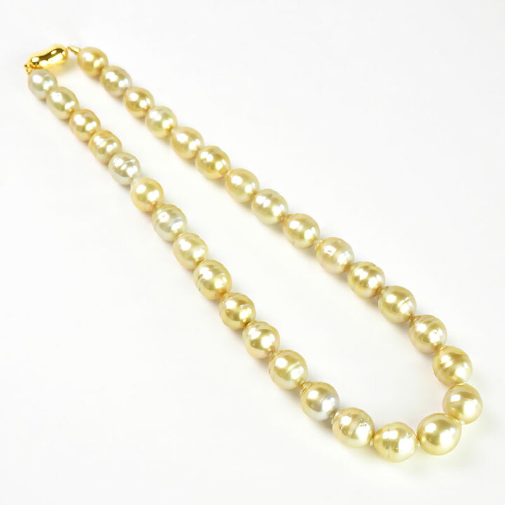 楽天市場】【SOLD OUT】ゴールデンパール ネックレス 10.1-13.4mm  