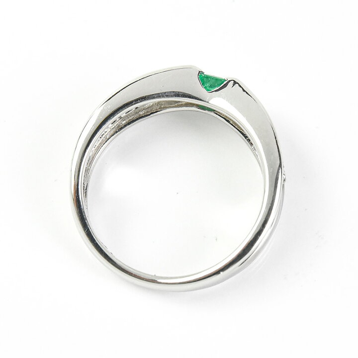 楽天市場】エメラルド リング 指輪 0.12ct Pt900 プラチナ 限定1点もの 