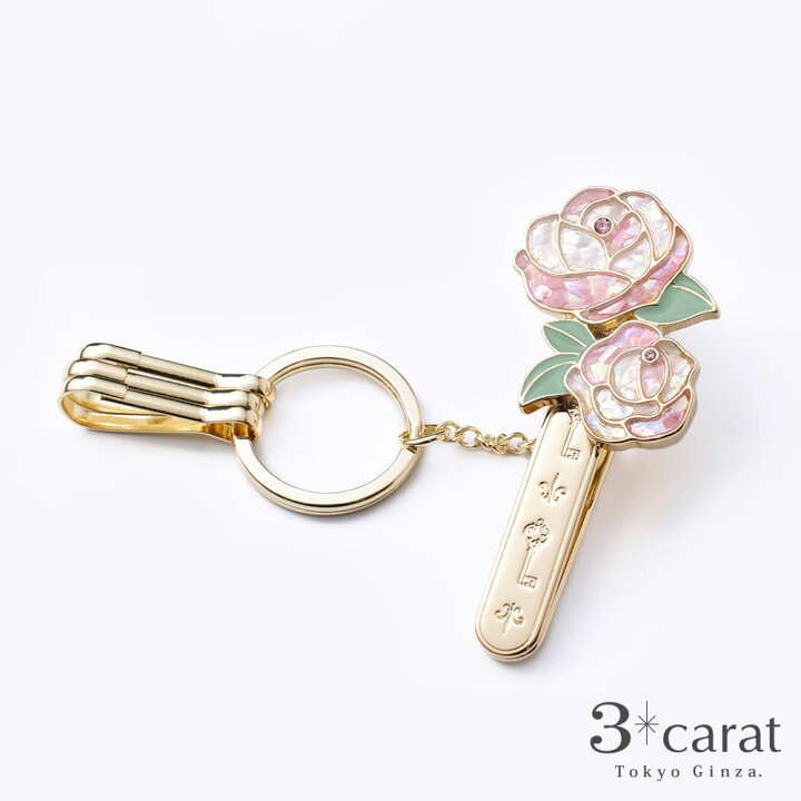 楽天市場】バッグキークリップ シェル ローズ 花 花柄 薔薇 ばら バラ  