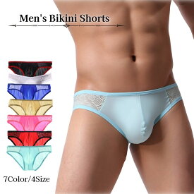 メンズ ビキニショーツ ビキニパンツ ブリーフ セクシー アンダーウエア メンズ下着 レース ストレッチ シースルー ユニセックス 男性 おしゃれ 女性 愛用 下着 3D