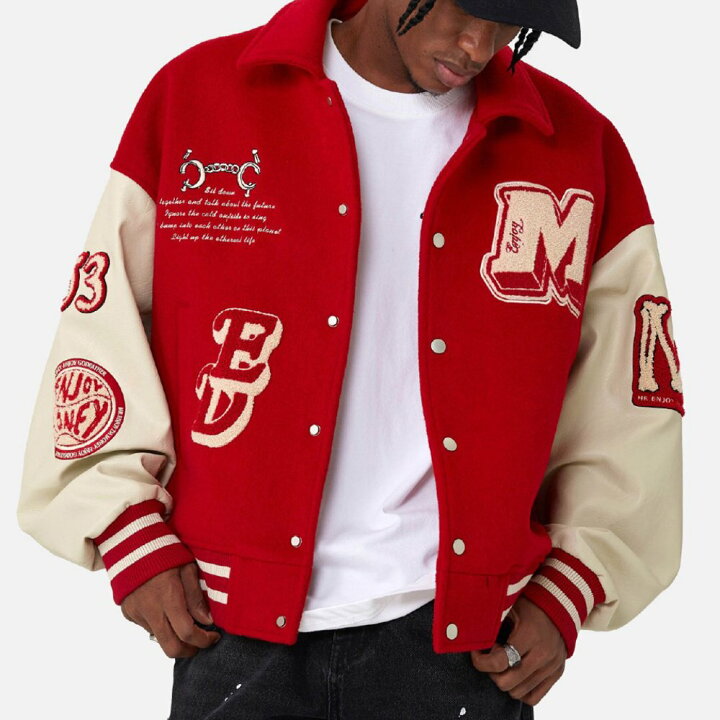 楽天市場】MR.ENJOY DA MONEY (M.E.D.M) / MEDM Bone Baseball Jacket 