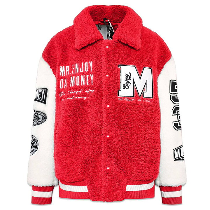 楽天市場】MR.ENJOY DA MONEY (M.E.D.M) / MEDM Boa Varsity Jacket 