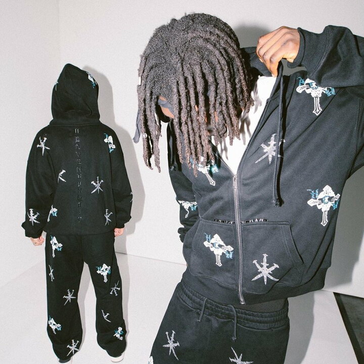 楽天市場】UNKNOWN LONDON / HCW Dagger Rhinestone Zip Hoodie : VENTURER