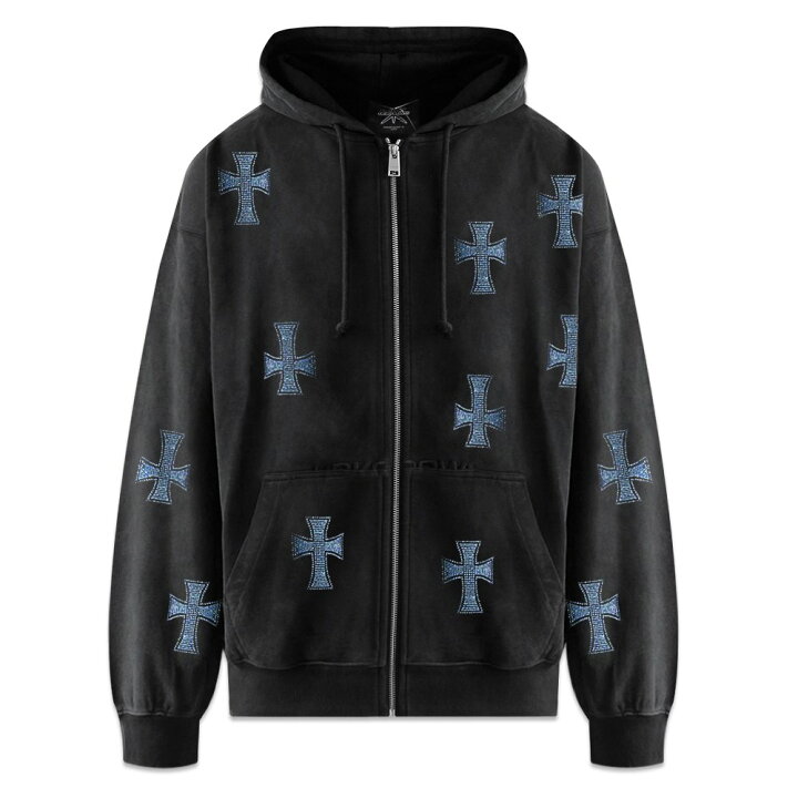 楽天市場】UNKNOWN LONDON / Cross Rhinestone Zip Up Hoodie : VENTURER 