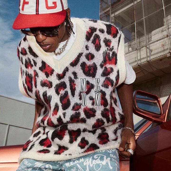 楽天市場】MR.ENJOY DA MONEY (M.E.D.M) / MEDM Leopard Knit Vest 