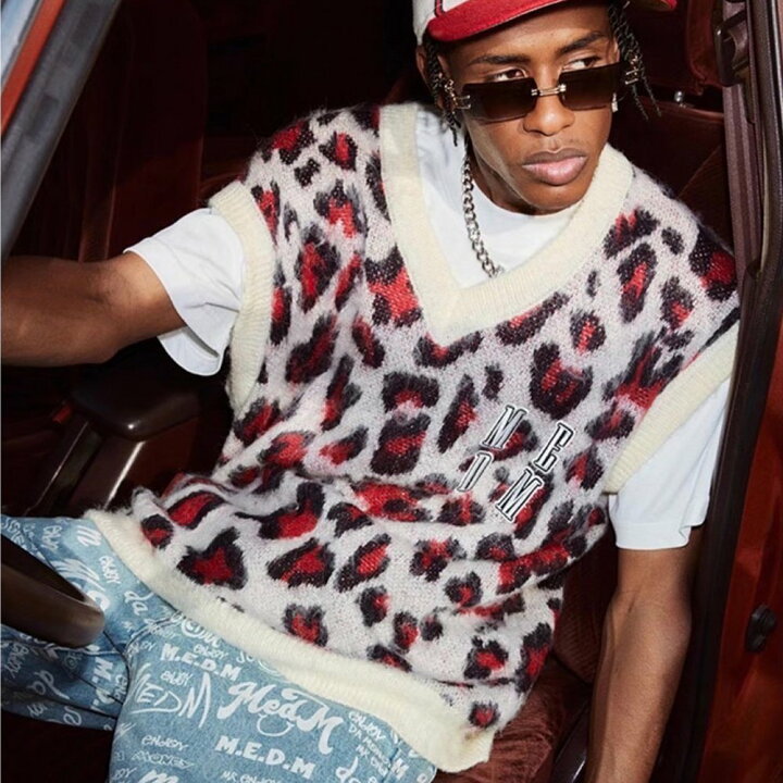 楽天市場】MR.ENJOY DA MONEY (M.E.D.M) / MEDM Leopard Knit Vest 