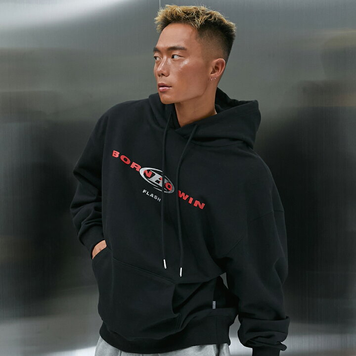 楽天市場】BORN TO WIN / Silver B Overlap Hoodie : VENTURER