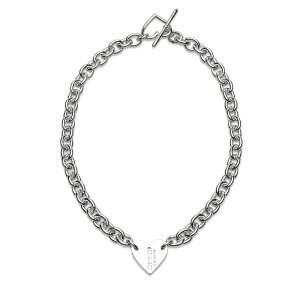BASICKS / Heart Razor Necklace (Medium Link)