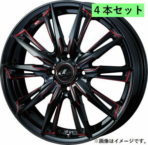 Weds EFbY 17×6.5J +42 4 PCD100 BK/SC[RED] zC[ 4{ LEONIS GX IjX W[GbNX (39348)