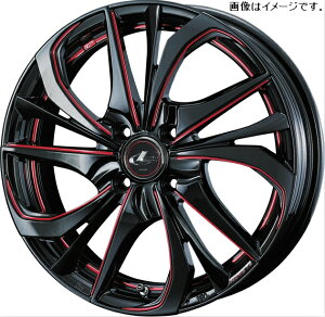 yl\z Weds EFbY 15×4.5J +45 4 PCD100 BK/SC[RED] zC[ 1{ LEONIS TE IjX eB[C[ (38740)