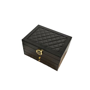 アクセサリーケース ジュエリーボックス 大容量 アクセサリー収納 鍵付き 3段収納 ネックレス ピアス 指輪 ブレスレット 整理整頓 コンパクト おしゃれ インテリア映え プレゼント 人気 4色