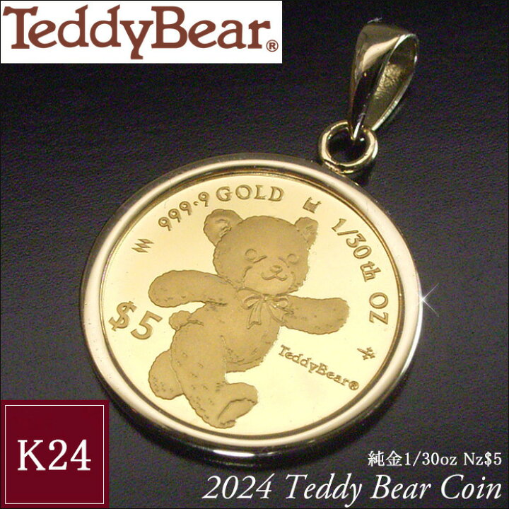 楽天市場】2024年限定品 純金 コインネックレス 金貨 24金 K24 1/30oz  