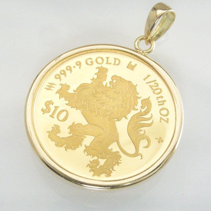 楽天市場】2024年限定品 純金 コインネックレス 金貨 24金 K24 1/20oz 