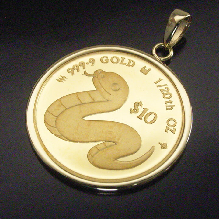 楽天市場】2025年限定品 純金 コインネックレス 金貨 24金 K24 1/20oz 