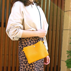 製造現場の もったいない から生まれた 本革 サコッシュ レディース メンズ レザー はぎれ エコ サステナブル SDGs 小さめ 軽量 柔らかい ソフト 可愛い 日本製 ポーチ ショルダーバッグ ポシ