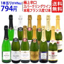 ワイン ワインセット本場フランス産の極上辛口スパークリングワイン12本セット 送料無料 (6種類各2本) 飲み比べセット…