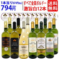 ワイン ワインセットすべて金賞 フランス名産地ボルドー辛口白激旨12本セット 送料無料 (6種各2本) 飲み…