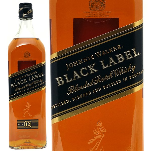 ジョニー ウォーカー ブラックラベル 黒 ラベル 12年 1000ml 1L 正規品 ジョニ黒 スコッチウイスキー ^YCJWBLK0^