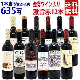 ワイン ワインセットワイン誌高評価蔵や金賞蔵ワインも入った激旨赤12本セット 送料無料 (6種類各2本) 飲み比べセット ギフト ^W0AKC1SE^
