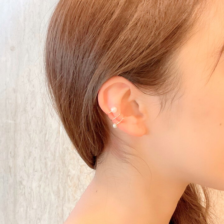 楽天市場】K10YG K10 10金 金 淡水パール パール 真珠 イヤーカフ 