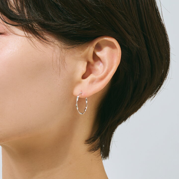 楽天市場】PT900 プラチナ フープピアス ピアス アクセサリー 