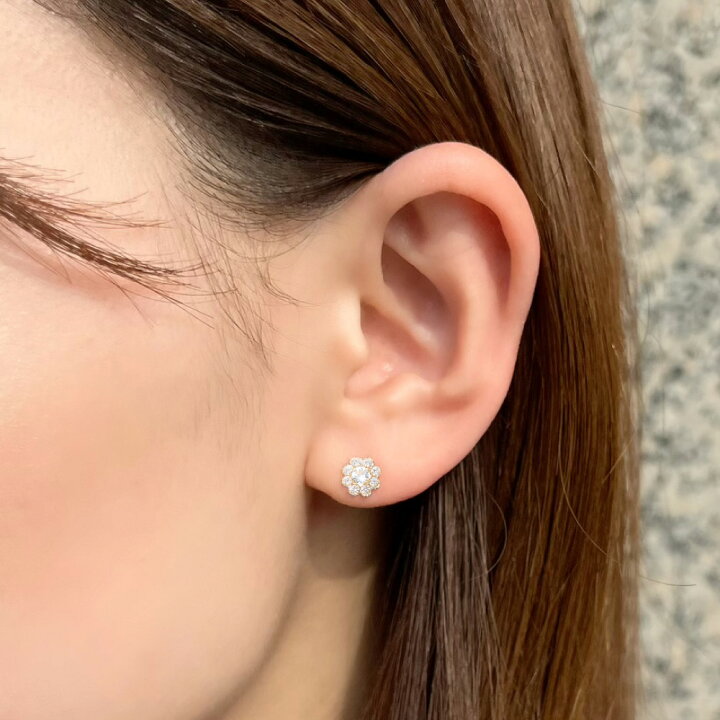 楽天市場】K10YG K10 10金 金 アクアマリン キュービックジルコニア  
