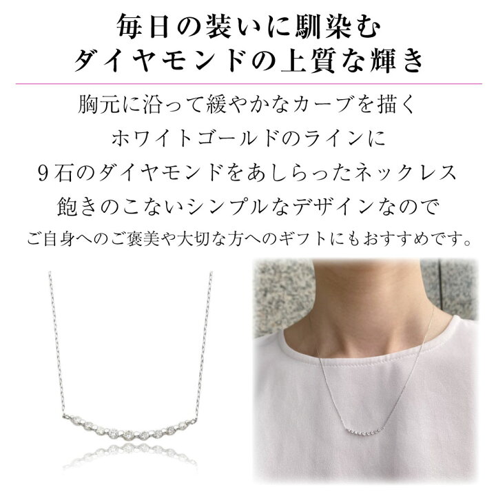 楽天市場】K18WG ダイヤモンドネックレス ダイヤモンド ネックレス 