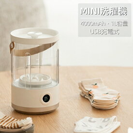 ＼新生活応援★→3980円★10日まで／ミニ洗濯機 コンパクト Mini洗濯機 小型洗濯機 ポータブル 旅行用 おしゃれ 節水 深層洗浄 小型 家庭用 USB充電式 4000mAh一人用 ミニランドリー ハンディ洗濯機 別洗い 靴下 下着 出張 旅行携帯可 持ち運び 便利 送料無料