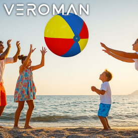 [80cm] VeroMan 巨大 ジャイアント ビーチボール インフレータブル 海 プール ビーチ バレー レトロ マリンスポーツ プールおもちゃ (カラフル)