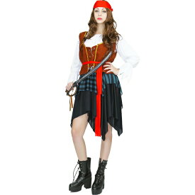 VeroMan レディース ハロウィン パイレーツ 海賊 コスプレ パーティー イベント 衣装 仮装 5点セット