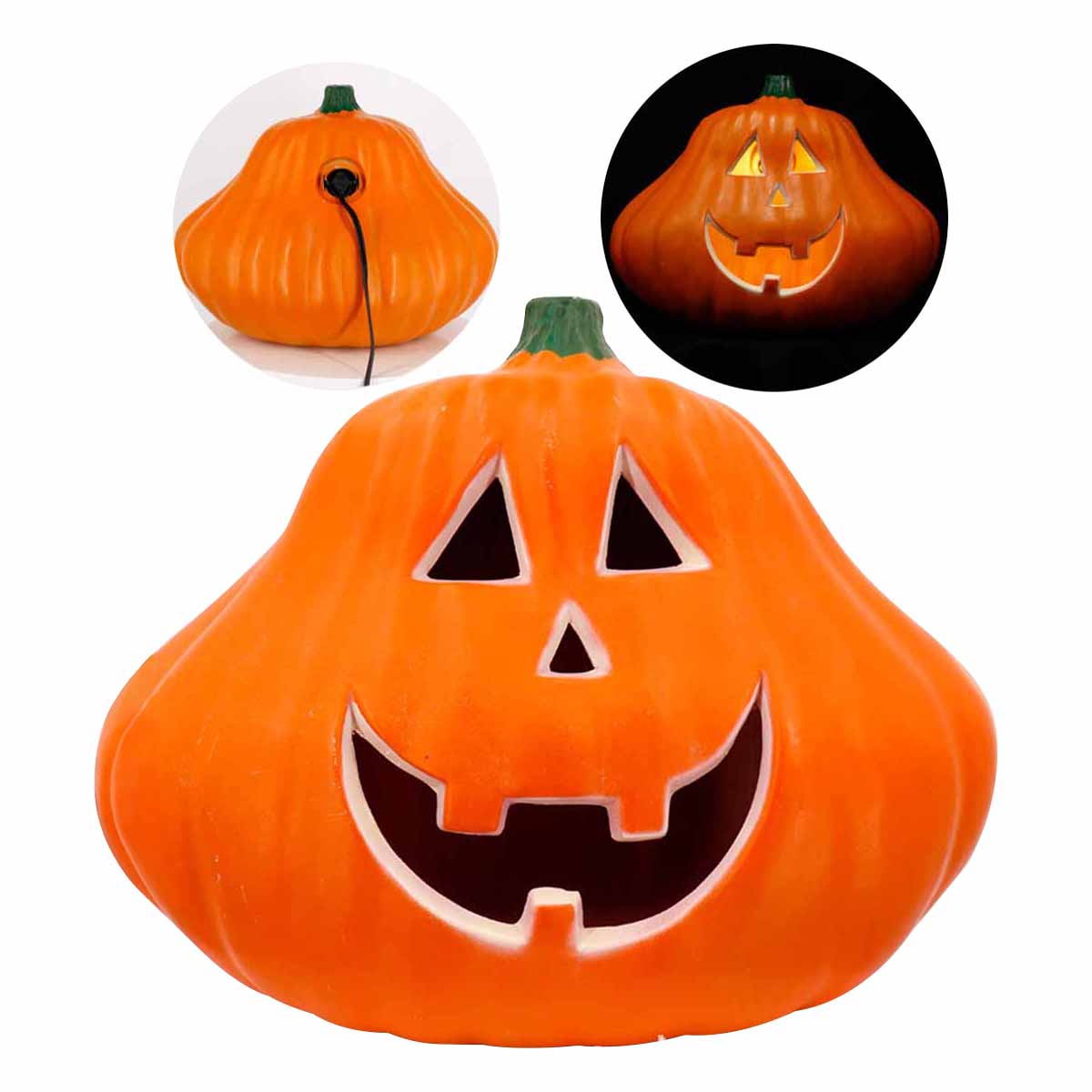 VeroMan ハロウィン パンプキン かぼちゃ ジャック・オー・ランタン 装飾 デコレーション LEDライト 電池式 お化け屋敷 文化祭 学園祭  タイプG 通販