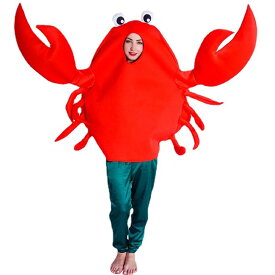 [カニ] VeroMan ぷくっと可愛い カニ コスプレ 衣装 ボリューム感満点で仮装パーティーやイベントの主役に ハロウィン 衣装 [フリーサイズ]