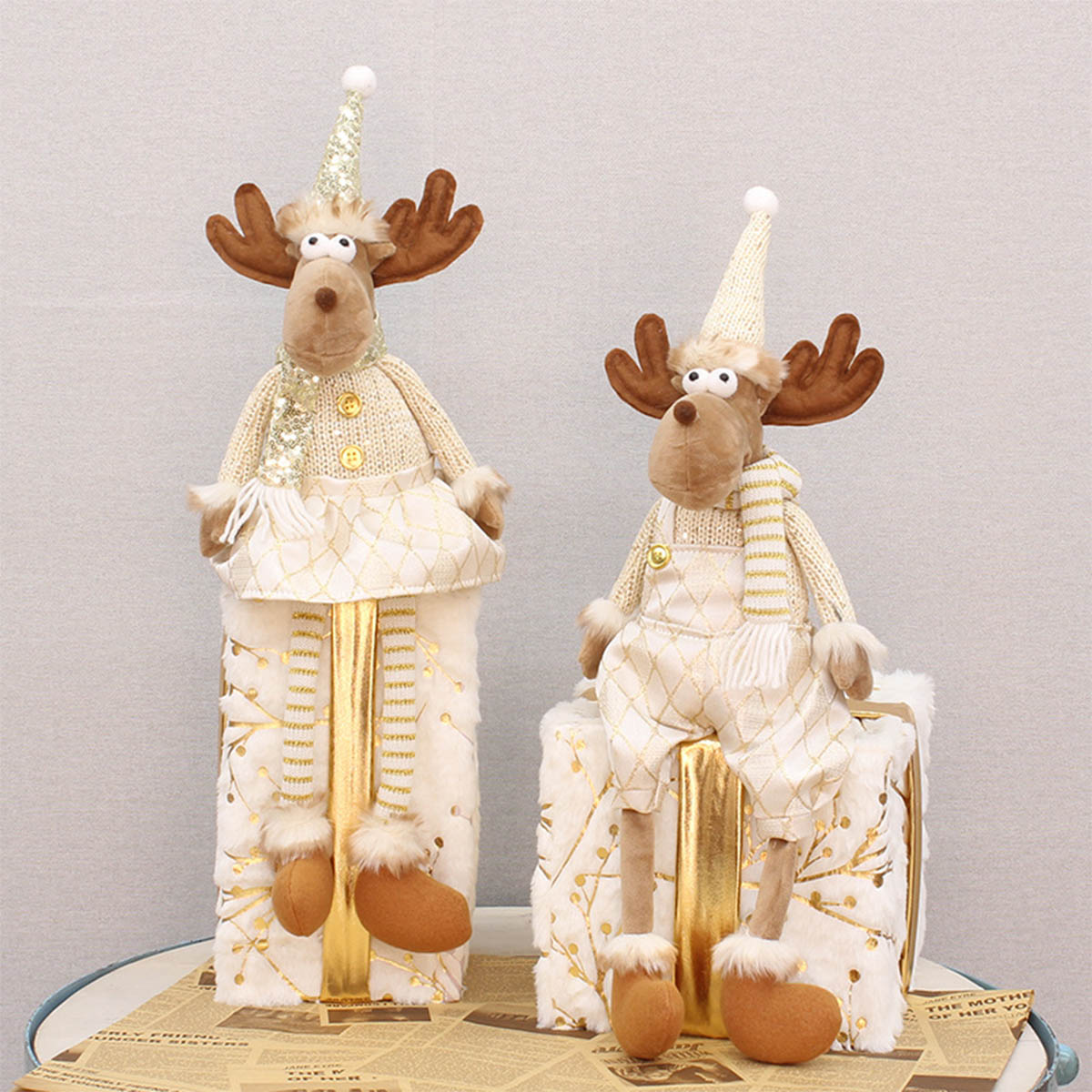 楽天市場】[2点セット] VeroMan クリスマス 飾り トナカイ 人形