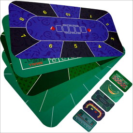 [120cm] VeroMan ポーカー マット テーブル テキサスホールデム プレイマット カジノ ゲーム ポーカーチップ ディーラー 本格 滑り止め 収納袋付き