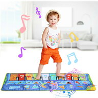 VeroMan 子供 音楽カーペット ミュージックマット ピアノ 触って音出す 知育おもちゃ 10鍵盤 滑り止め 録…