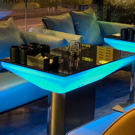 [高さ56cm] VeroMan テーブル 光るテーブル LEDライト リモコン付き シンプル カラフル バー ナイトクラブ クラブ カラオケ ラウンジ 光る家具 韓国インテリア