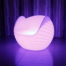 VeroMan 光るソファ 椅子 LEDライト 貝殻 シェル チェア 充電式 リモコン付き 16色 防水 オブジェ おしゃれ 光る家具 韓国インテリア