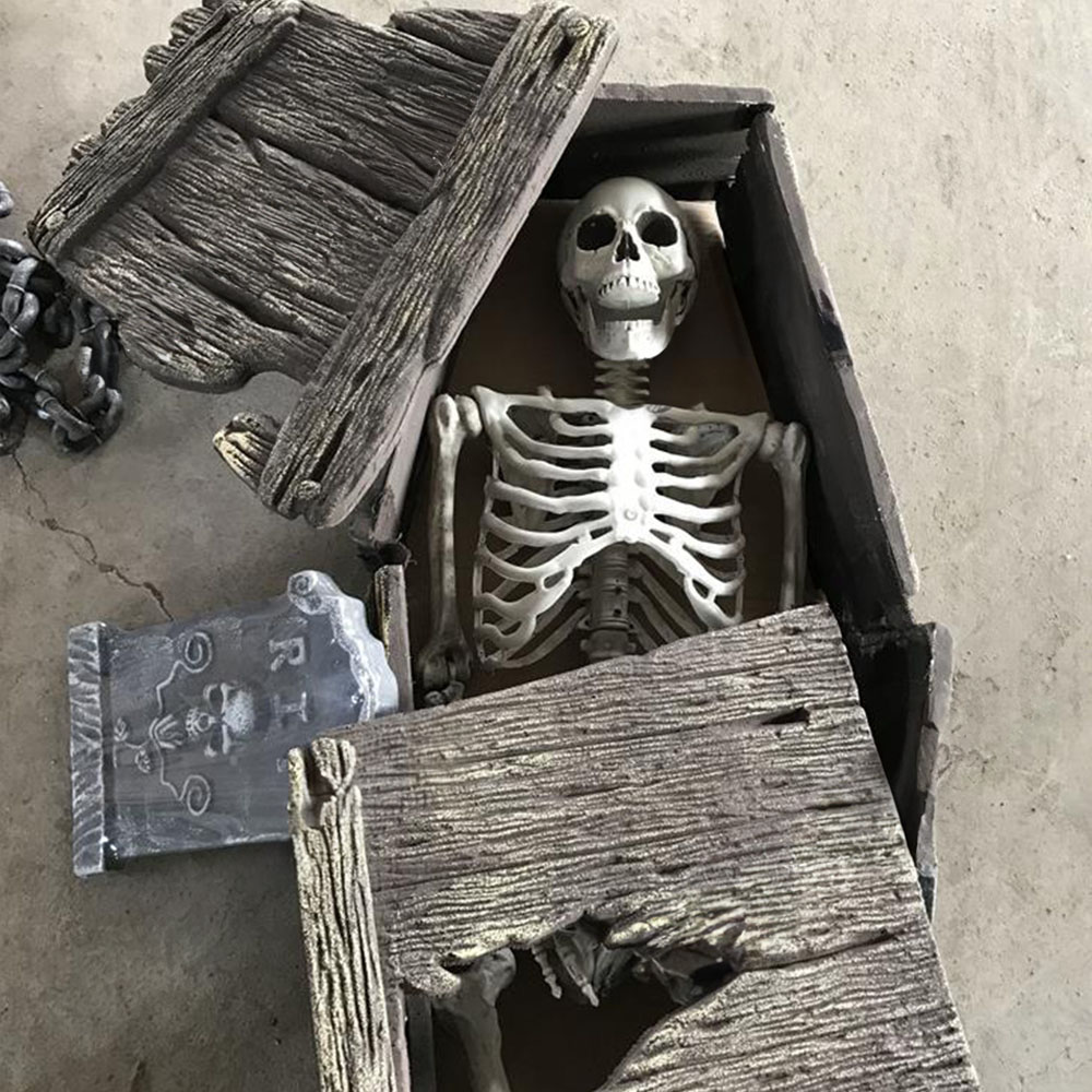 VeroMan ハロウィン 棺 ガイコツ セット スケルトン 骸骨 ひつぎ 装飾