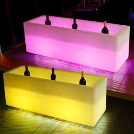 [120×40cm] VeroMan 光る 収納ブロック LED ライト リモコン付き 光るオブジェ ワインラック 屋外 装飾 イベント バー ラウンジ 光る家具 韓国インテリア