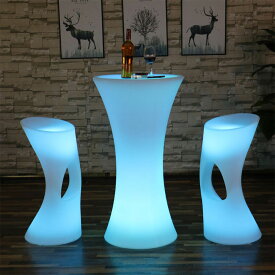 VeroMan LED ライトテーブル カクテルテーブル 光るテーブル 充電式 リモコン付き バー ナイトクラブ ナイトプール ラウンジ 韓国インテリア