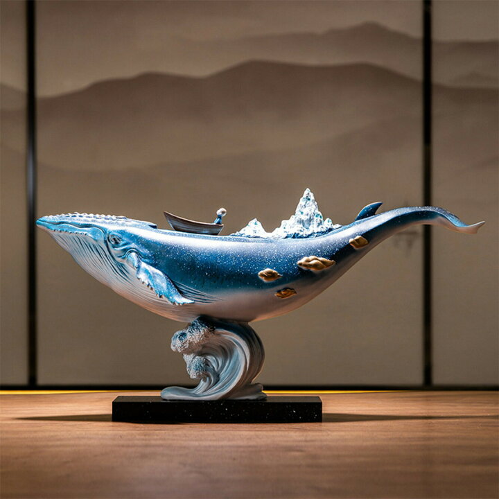 楽天市場】VeroMan 置物 オブジェ 鯨 クジラ ウェール モダン レトロ 