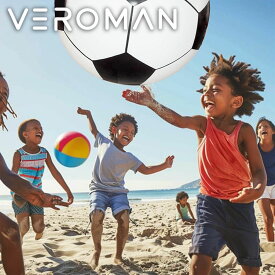 [80cm] VeroMan 巨大 ジャイアント ビーチボール インフレータブル 海 プール ビーチ バレー マリンスポーツ プールおもちゃ (サッカー)