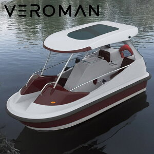VeroMan 足漕ぎボート 水上自転車 水上アトラクション用ペダルボート 親子・カップル向け レジャー・観光用 パーク用 海 湖 釣り アウトドア 最大4人乗り ファミリー用 船遊び