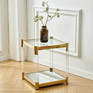 [�S�[���h 45x45x42cm] VeroMan �T�C�h�e�[�u�� �\�t�@�T�C�h �K���X�e�[�u�� ���_�� ���g�� �A���e�B�[�N �V���v�� �V�b�N �N�[�� �؍��C���e���A